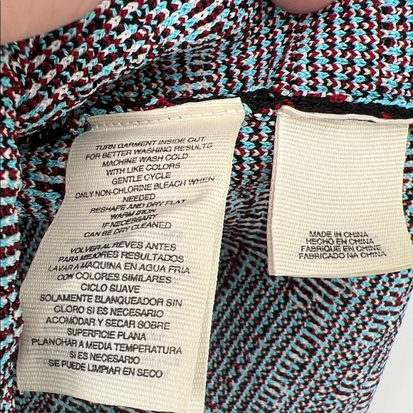 RACHEL Rachel Roy Black and Blue Patterned Pencil Skirt Women’s Large - Picture 4 of 5